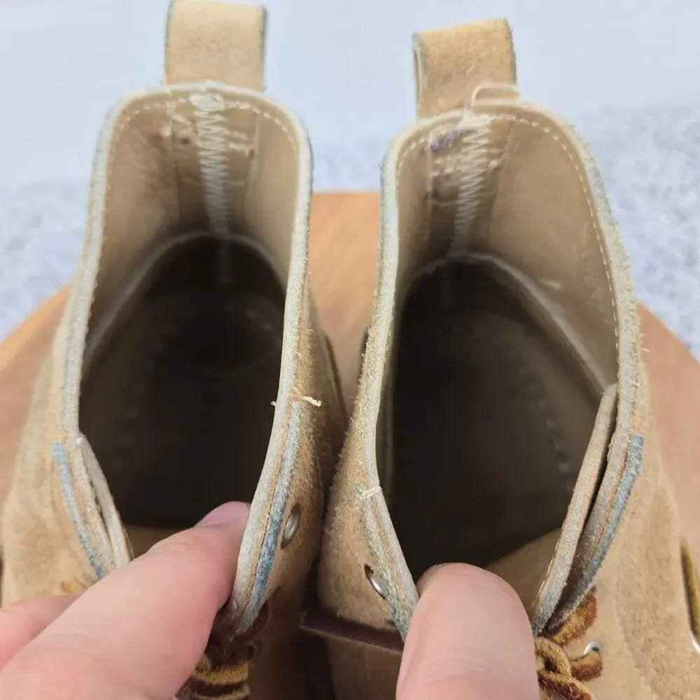 Ralph Laruen Mens 10.5D Made in USA Vintage Tan Suede Leather Casual Chukka Boot